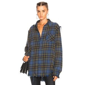 R13 Shredded Seam Shirt, Small